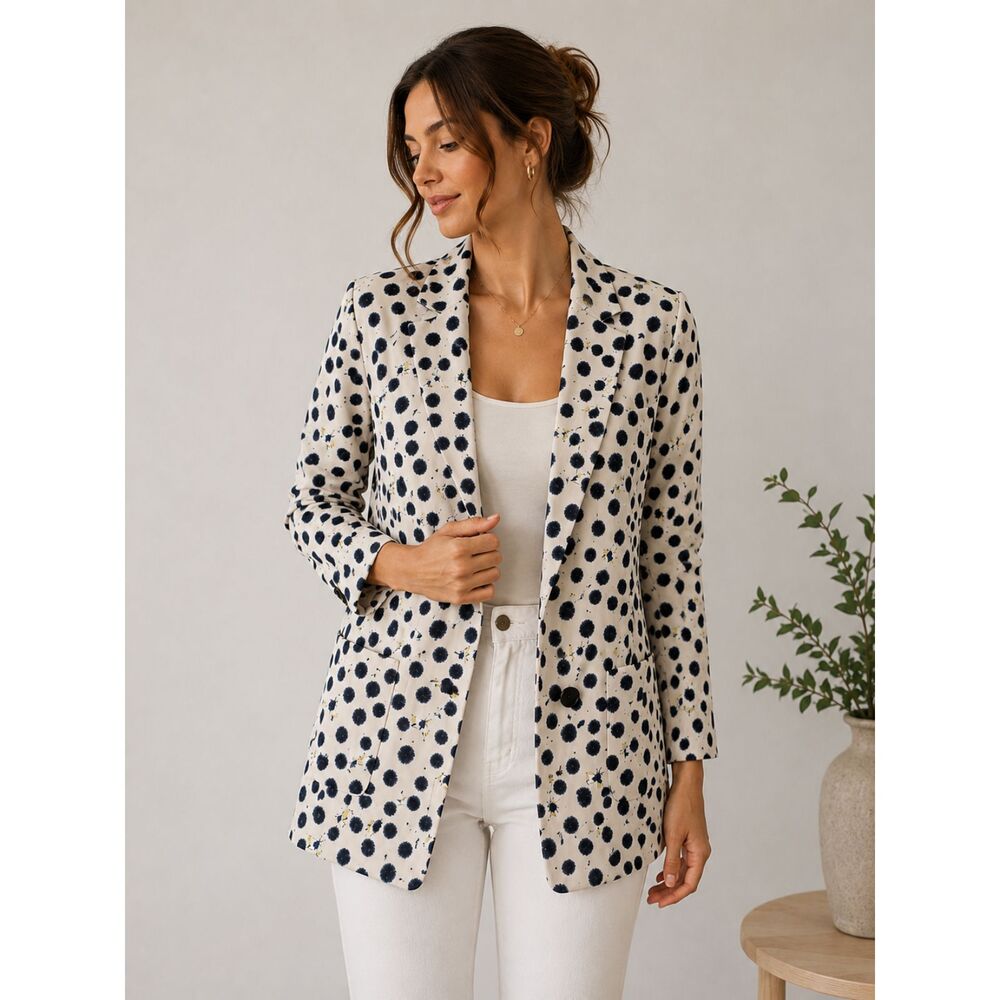 Anna Glover x H&M Polka Dot Bee Blazer Cottagecore Artsy Academia Jacket